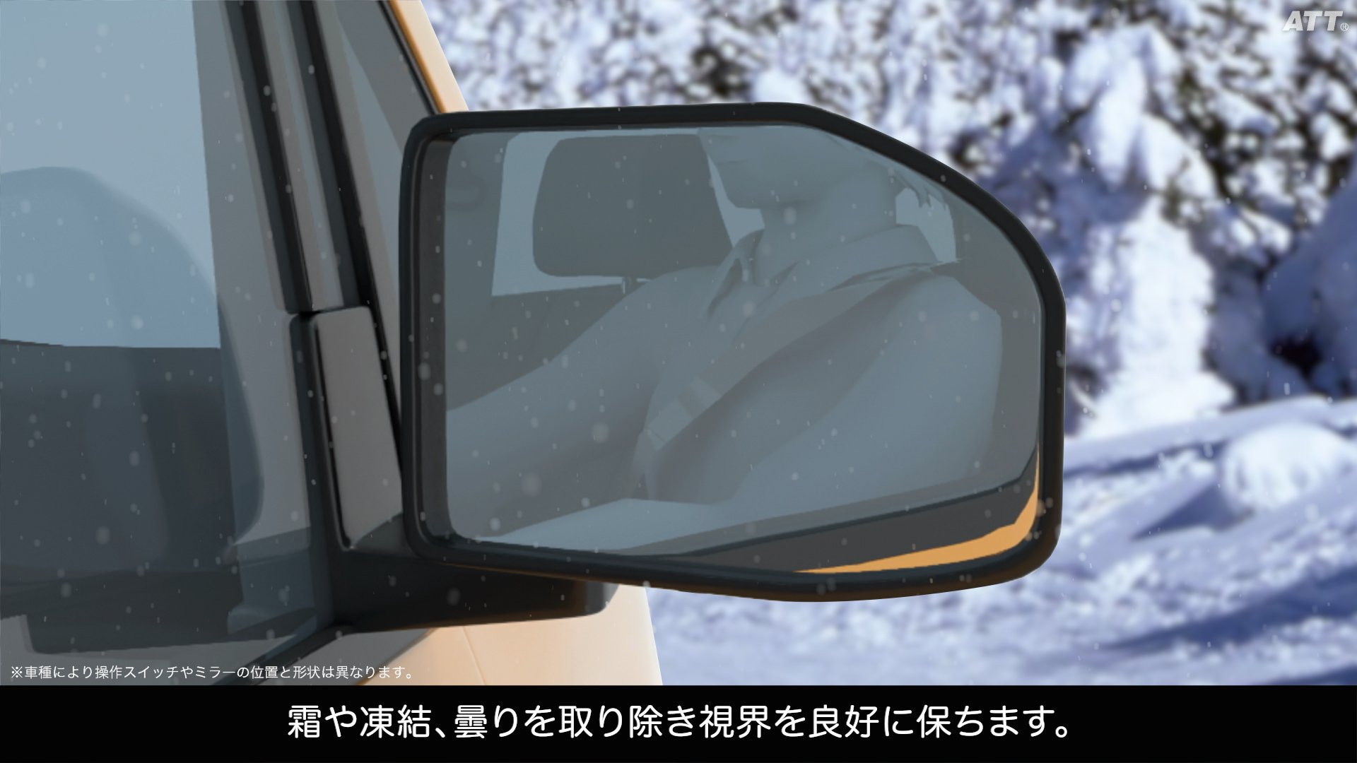 ヒーター付ドアミラー