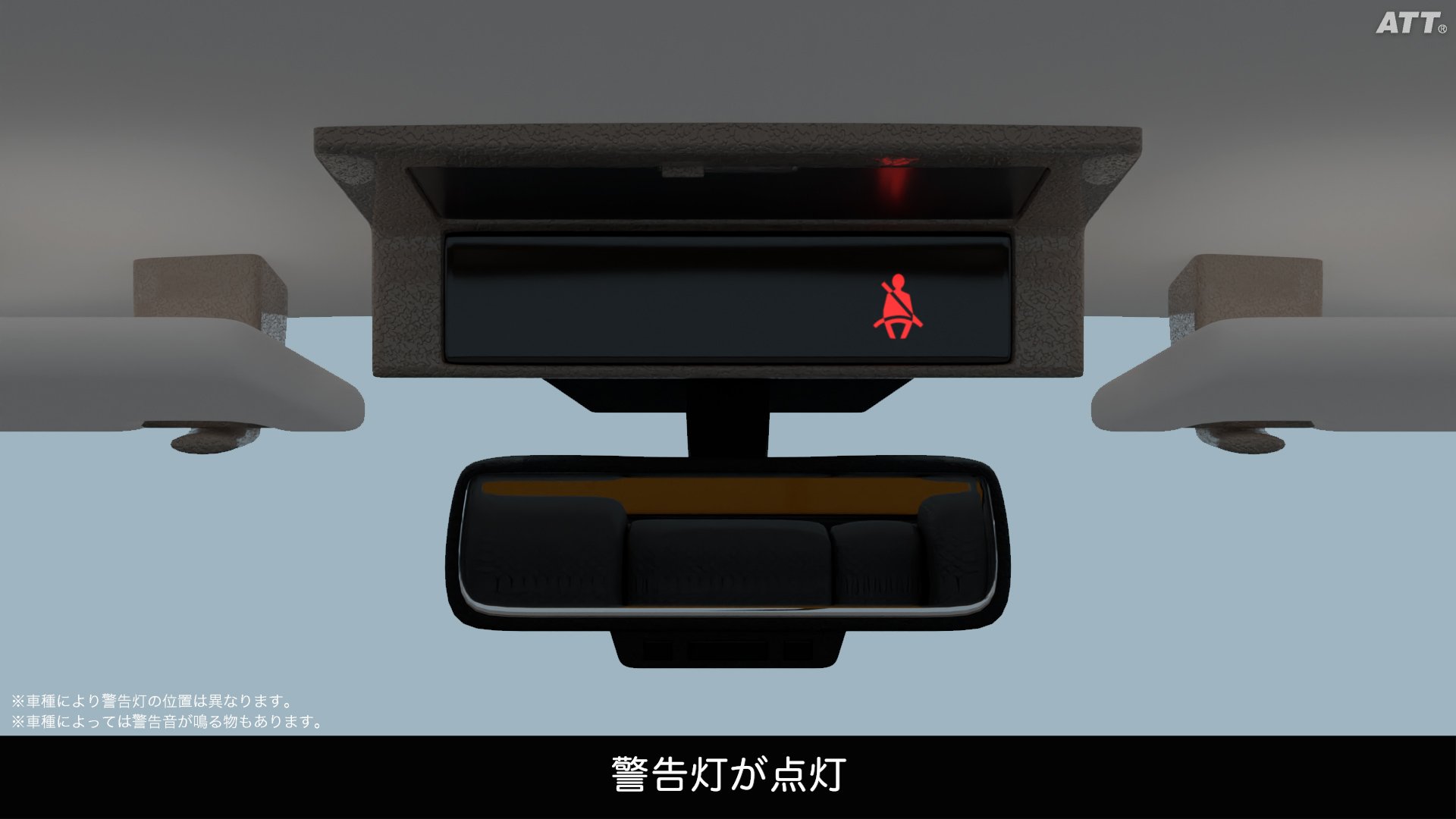 全席シートベルト非着用警告灯（点滅式）＋リマインダー（警告音）