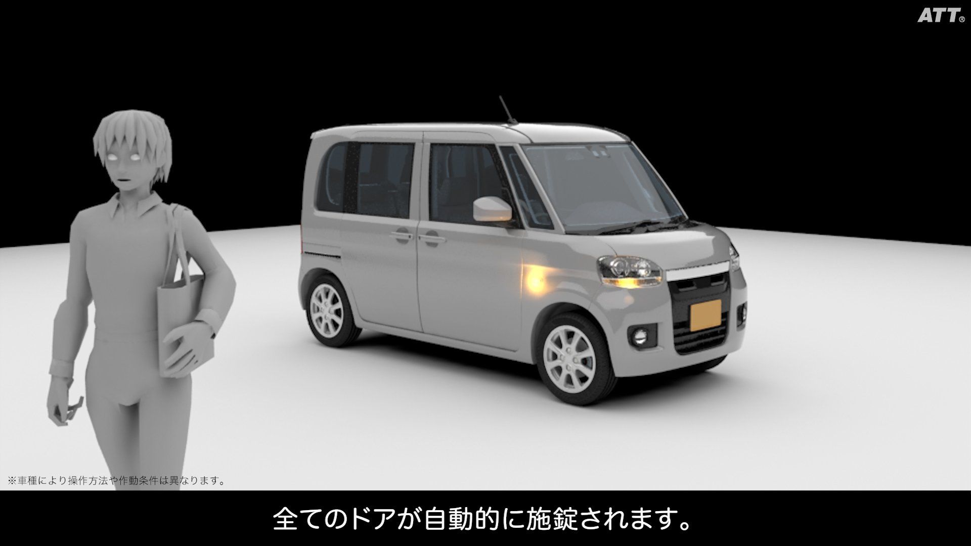 スライドドア降車時オートドアロック